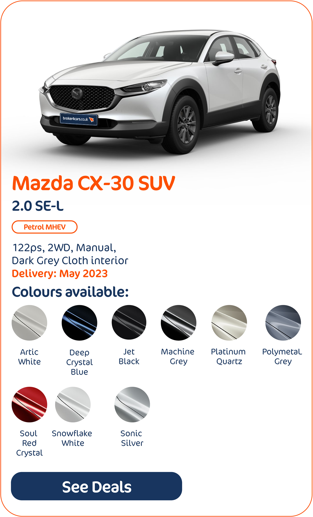 Mazda CX-30 SUV 2.0 SE-L - Click to Enquire